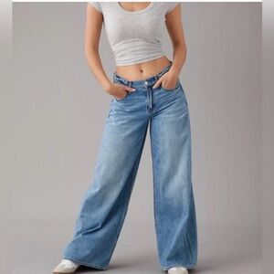 American Eagle AE Dreamy Drape Super High-Waisted Baggy Ultra Wide-Leg Jean